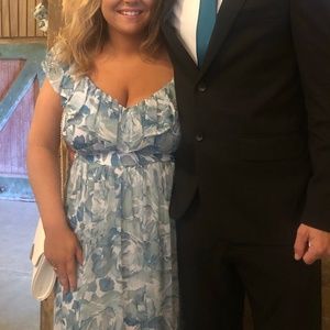 Blue green Calvin Klein dress